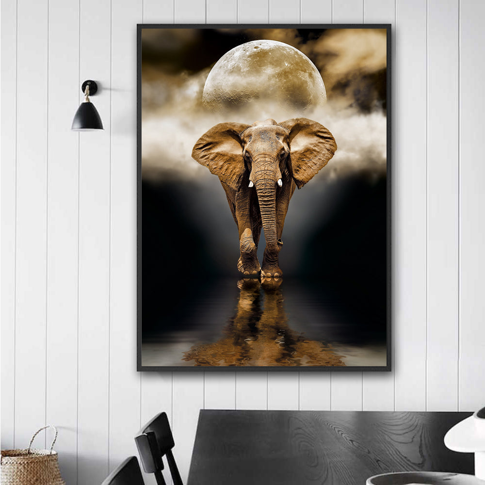 Elephant Canvas Wall Art – Creative Home Decor Painting for Living Room & Bedroom
