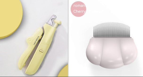 Pet Nail Trimmer LED Light – Professional Dog Cat Grooming Clippers for Home Care & Safety