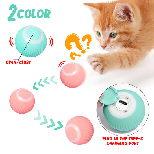 Smart Interactive Cat Ball – Automatic Rolling Toy for Bored Indoor Cats & Kittens
