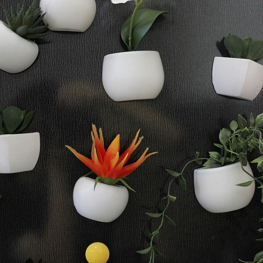 Mini Artificial Succulent Fridge Magnets – Decorative Plant Refrigerator Stickers