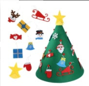 Christmas Felt Tree Decoration Set – DIY Reusable Wall Decor for Kids Holiday Activity