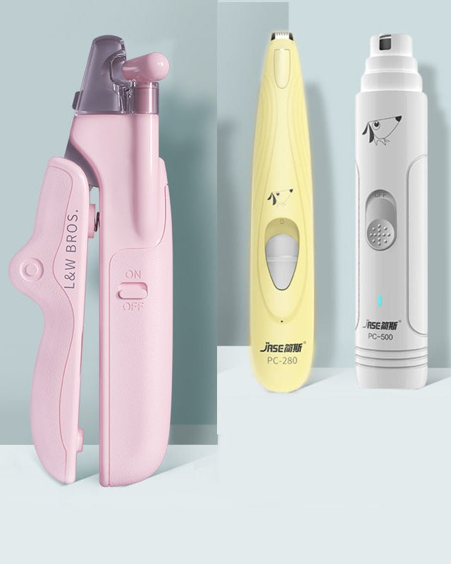 Pet Nail Trimmer LED Light – Professional Dog Cat Grooming Clippers for Home Care & Safety