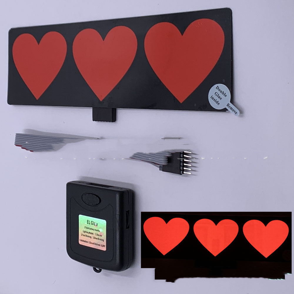 Car LED Windshield Glow Sign – Flashing Panel Sticker for Auto Styling
