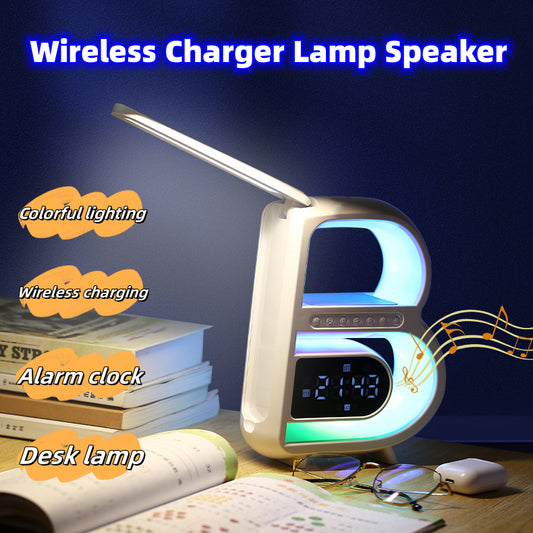 Portable B-Shaped Bluetooth Speaker – Music, Wireless Charger & TF Card Compatible
