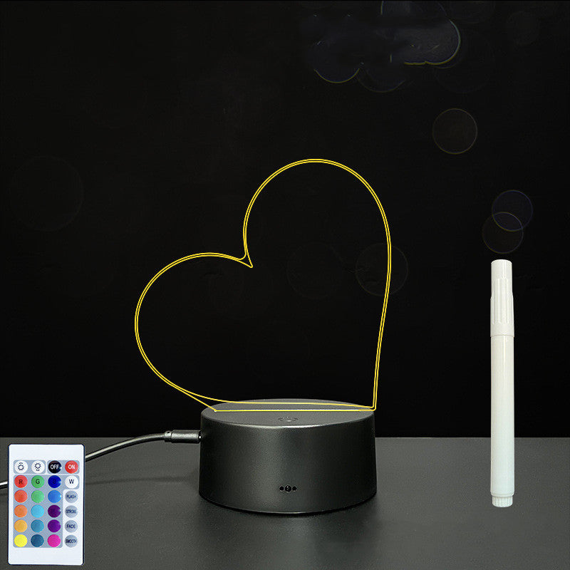 Glow Writing 3D Acrylic Board – LED Message Night Light for Notes, Reminders & Home Decor
