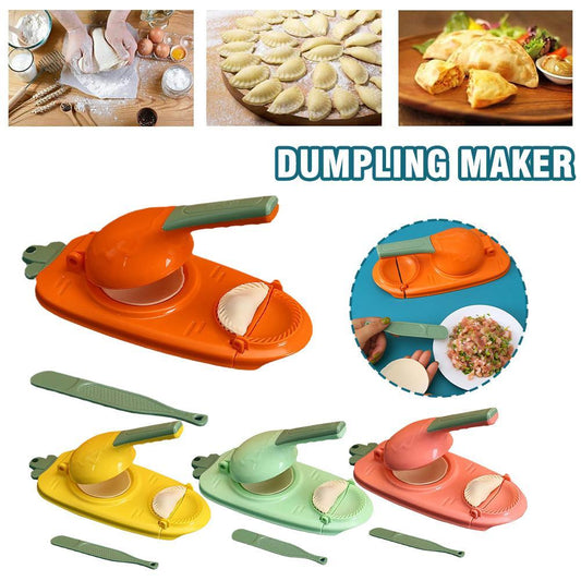 Manual Dumpling Maker Mold Press – 2-in-1 Kitchen Tool for Fast Dough Wrapper Making