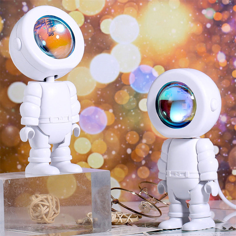 Astronaut Sunset Projection Lamp – RGB Rainbow LED Atmosphere Night Light for Bedroom Decor