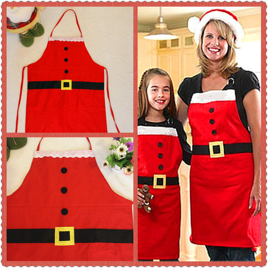 Christmas Baking Apron Red – Women’s Kitchen Cook Apron for Holiday Cooking & Gifts