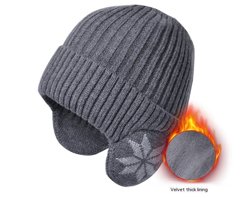 Thermal Woolen Winter Hat for Men – Fleece‑Lined, Thick & Cozy Beanie