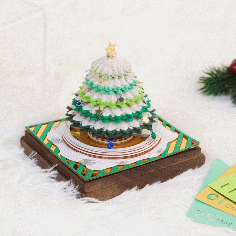 3D Paper Carving Memo Pad – Christmas Tree Notebook