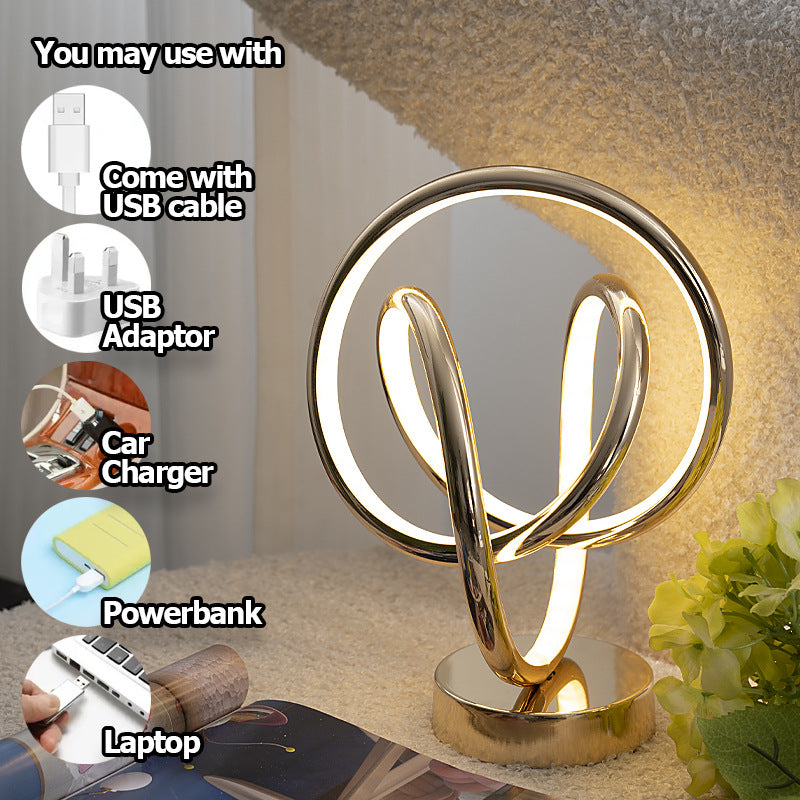 Nordic Style Bedside Table Lamp – Warm Ambient Night Light for Cozy Bedroom Vibes