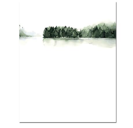 Minimalist Botanical Wall Art Green Plant Canvas | Home Decor Painting for Relaxing Living Spaces