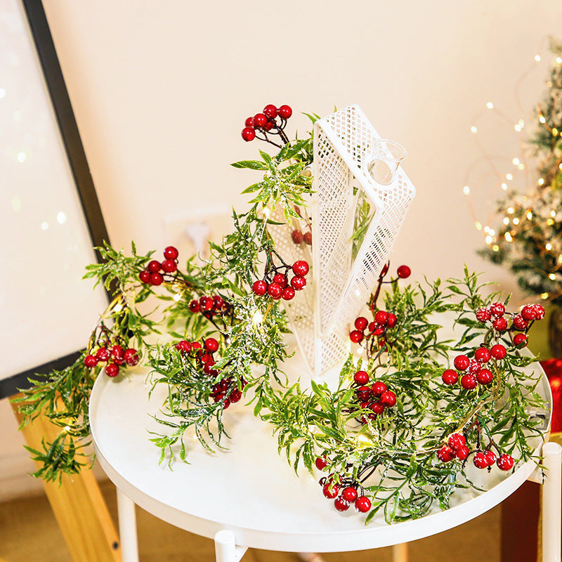 Red Berry Garland Fairy Lights – Christmas Decoration Lights for Home & Party Decor