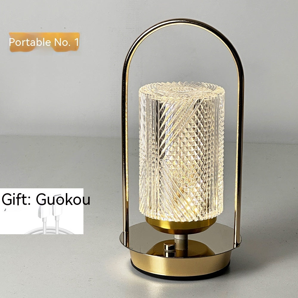Metal Table Lamp – Portable Ambient Light for Bedroom & Cozy Lighting