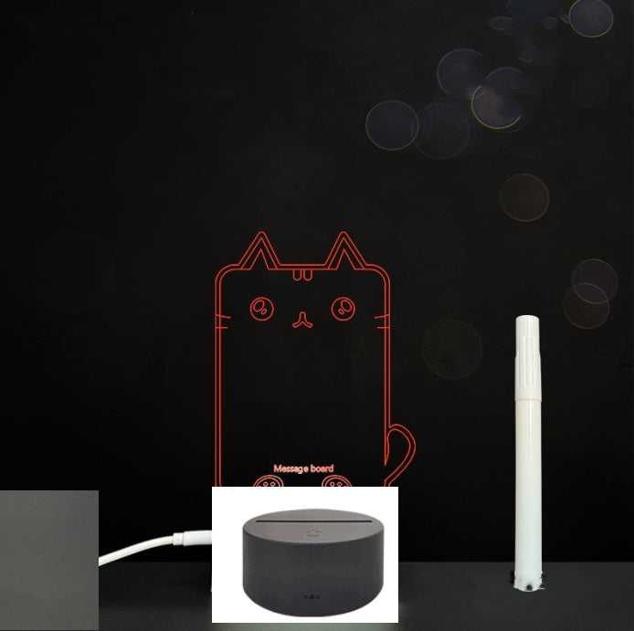 Glow Writing 3D Acrylic Board – LED Message Night Light for Notes, Reminders & Home Decor