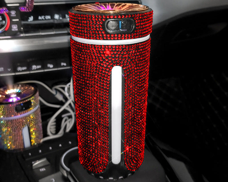 Car Aromatherapy Diffuser LED – Diamond Humidifier Air Freshener for Relaxing Drives