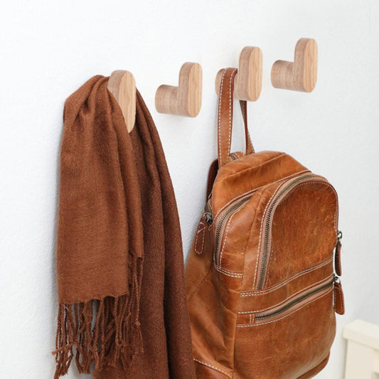 Decorative Wooden Wall Hooks – Stylish Wall Hook Rack for Coats, Hats & Home Organization