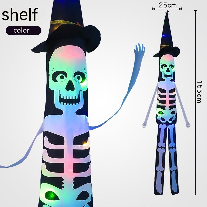 Haunted Halloween Skull Frame LED Light – Horror Festival Decorative Night Lamp Glow
