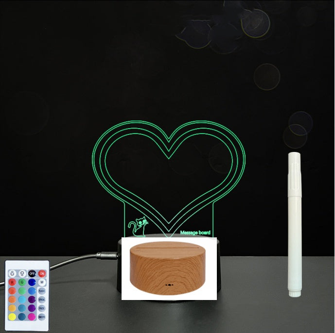 Glow Writing 3D Acrylic Board – LED Message Night Light for Notes, Reminders & Home Decor