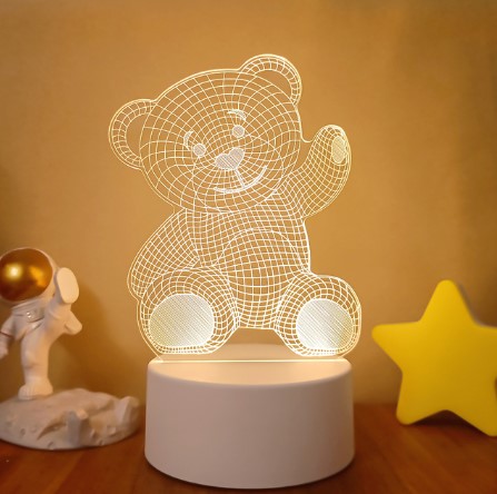 Color Changing 3D LED Lamp – Remote Night Light for Room Setup