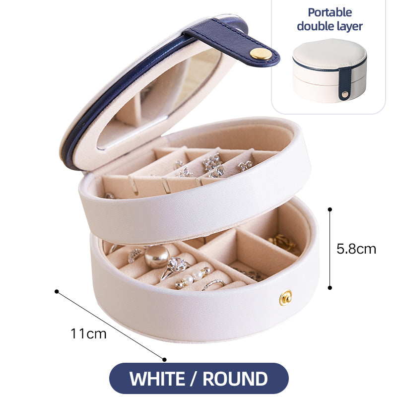 Jewelry Organizer Box – Foldable Desktop Storage for Earrings & Necklaces