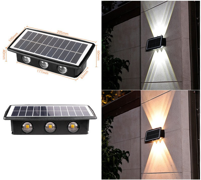 High Power Solar Wall Light – Waterproof Motion Sensor LED for Outdoor Security Lighting