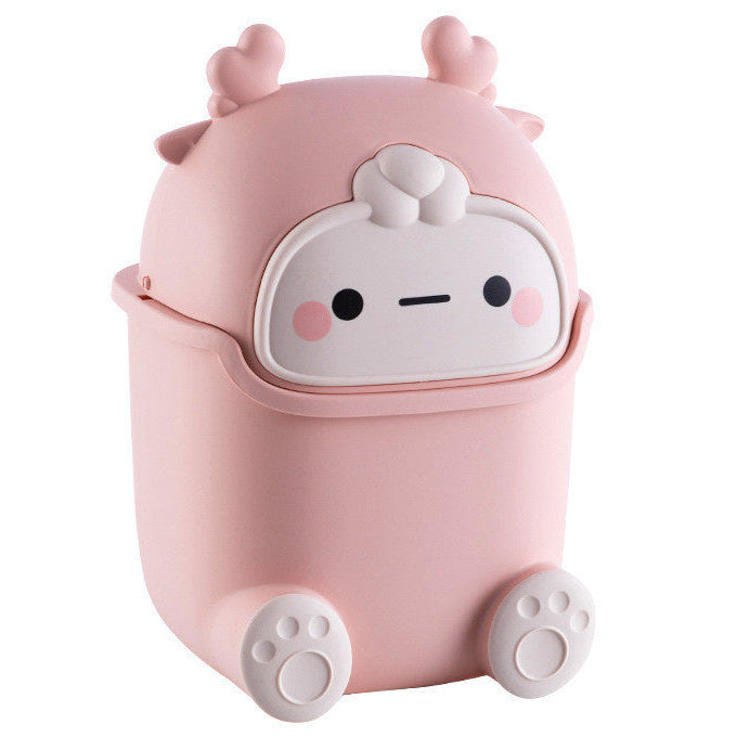 Small Flip-Top Desktop Trash Bin – Tidy Desk & Home Storage Solution