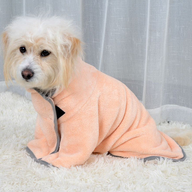 Fast Dry Pet Towel Bathrobe – Super Absorbent Microfiber Dog & Cat Grooming Dry Wrap