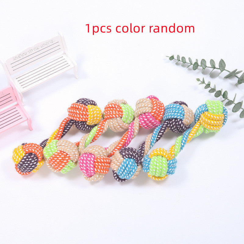 Interactive Dog Rope Chew Toy – Dental Care Ball for Small & Large Dogs