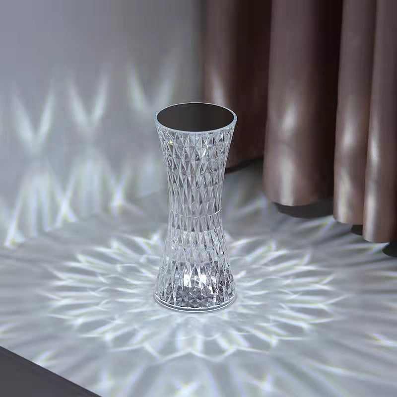 Crystal LED Table Lamp – Rechargeable Night Light for Bedroom & Luxury Room Decor