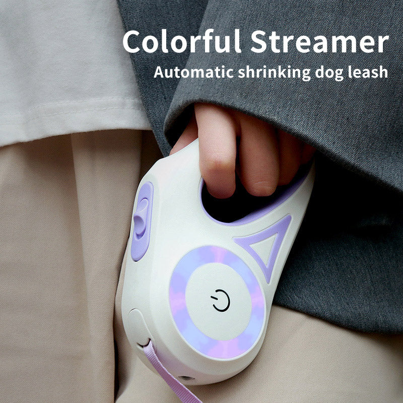 Rechargeable LED Retractable Dog Leash | Safe Night Walking Pet Leash