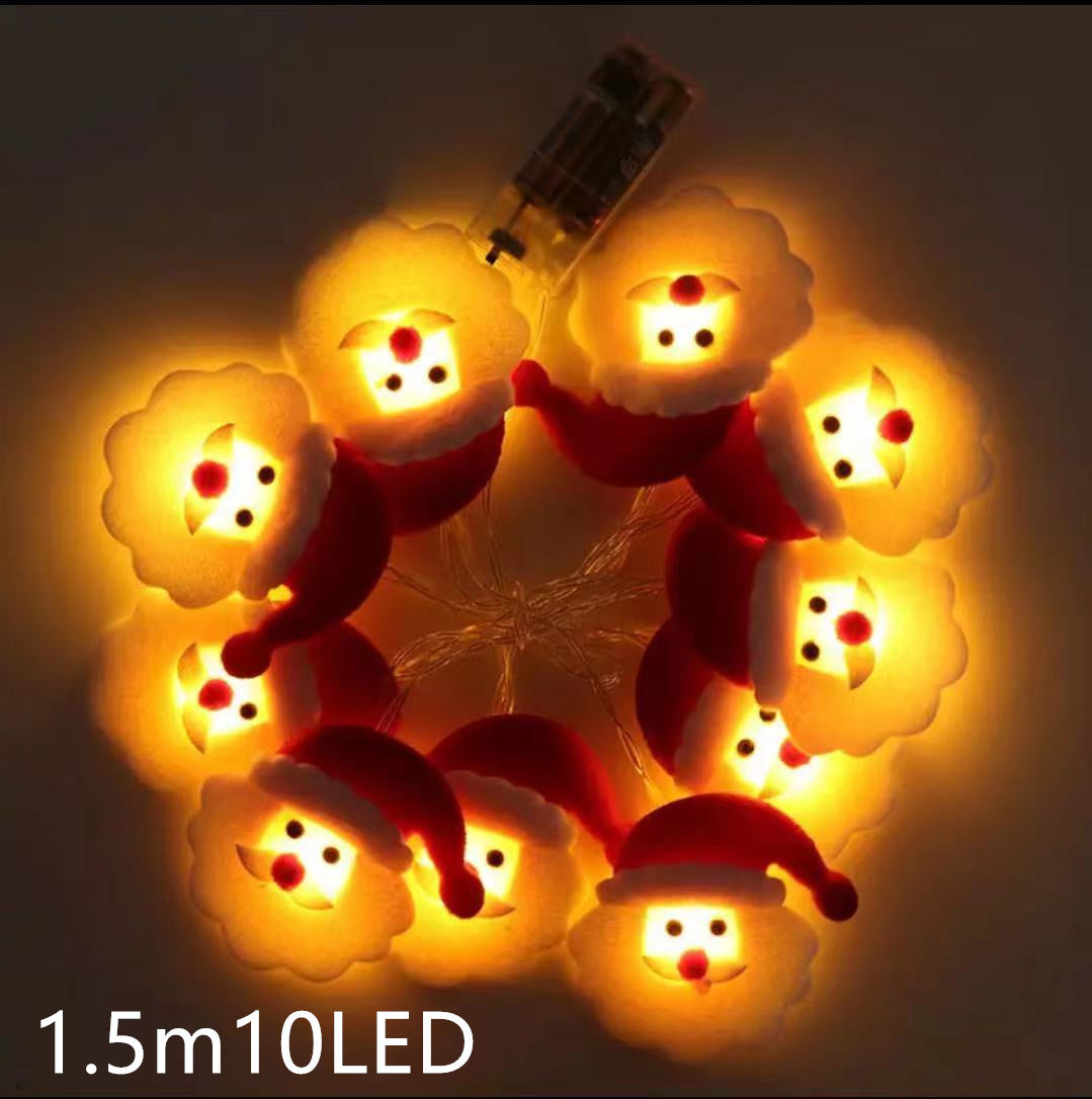 Halloween Christmas LED String Lights | Pumpkin Ghost Santa Snowflake Holiday Decor Lights