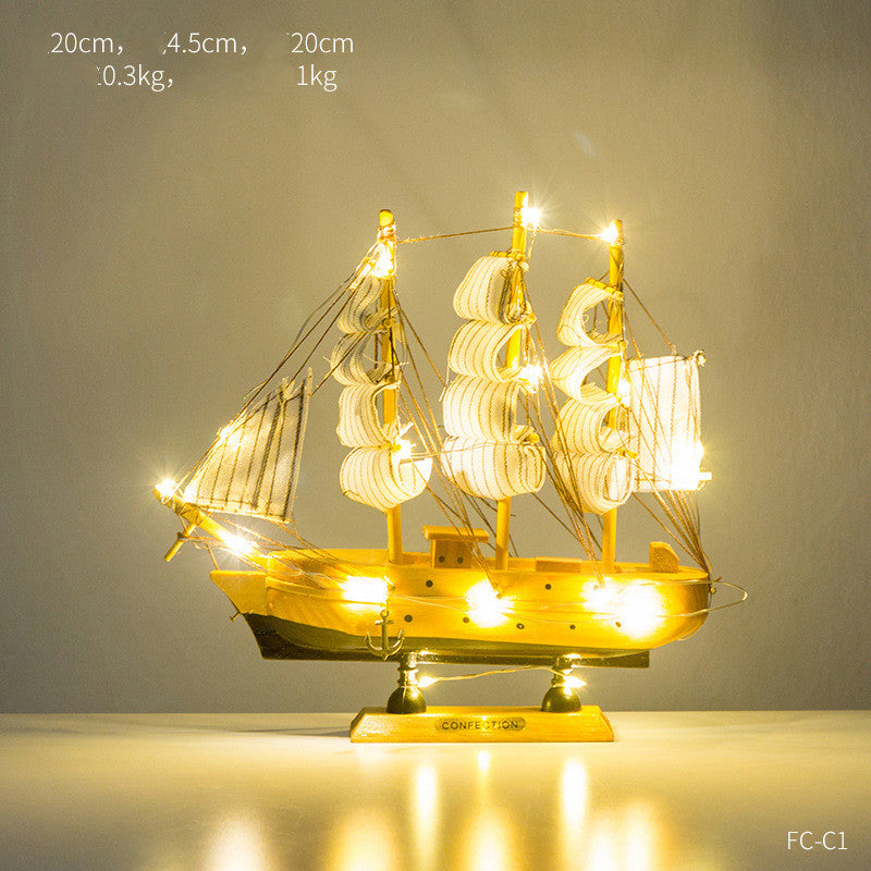 Coastal Sailing Home Decor – Creative Craft Ornament for Modern Interior Design