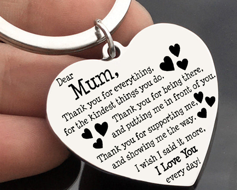 Heart Keychain - Thanksgiving Gift for Mum