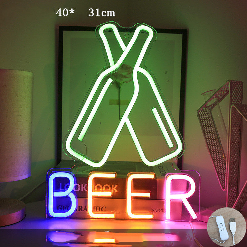Custom LED Neon Letter Light – Acrylic Alphabet Wall Decor for Bedroom