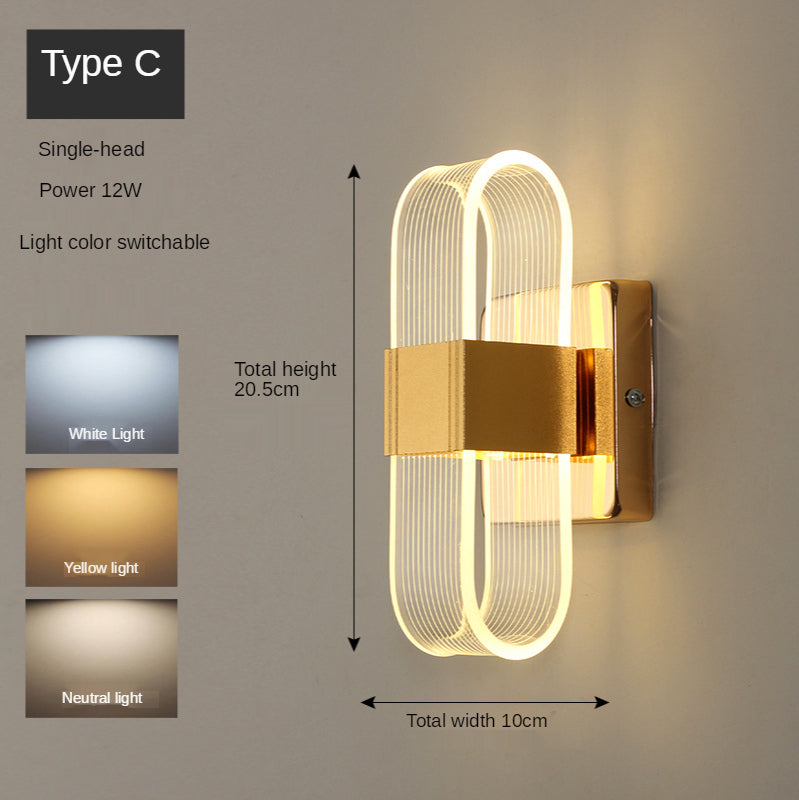 Nordic Style Wall Lamp – Golden Modern Lighting Fixture for Cozy Decor