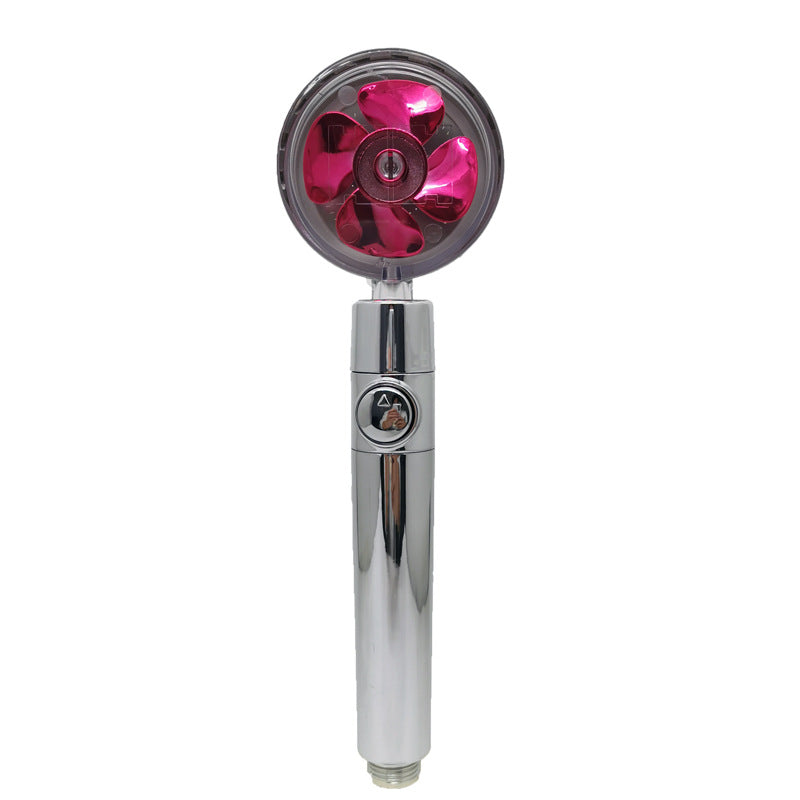 Strong Pressure Shower Head – Turbo Propeller Water Saving Handheld Spray