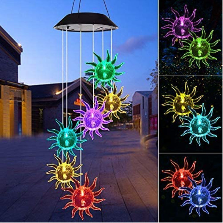 Solar Butterfly Wind Chime Lamp – LED Color Changing Garden Light