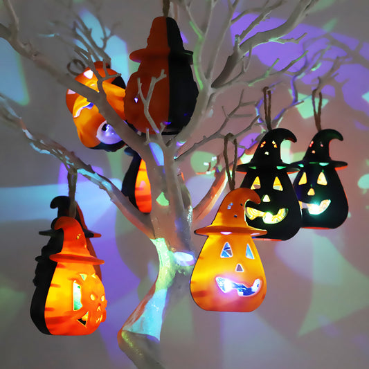 Halloween Pumpkin Skull Candle Lamp – Creepy LED Night Light Party Decor