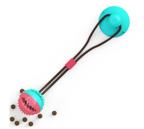 Interactive Dog Tug Toy with Suction Cup – Teeth Cleaning Chew Ball for Aggressive Chewers