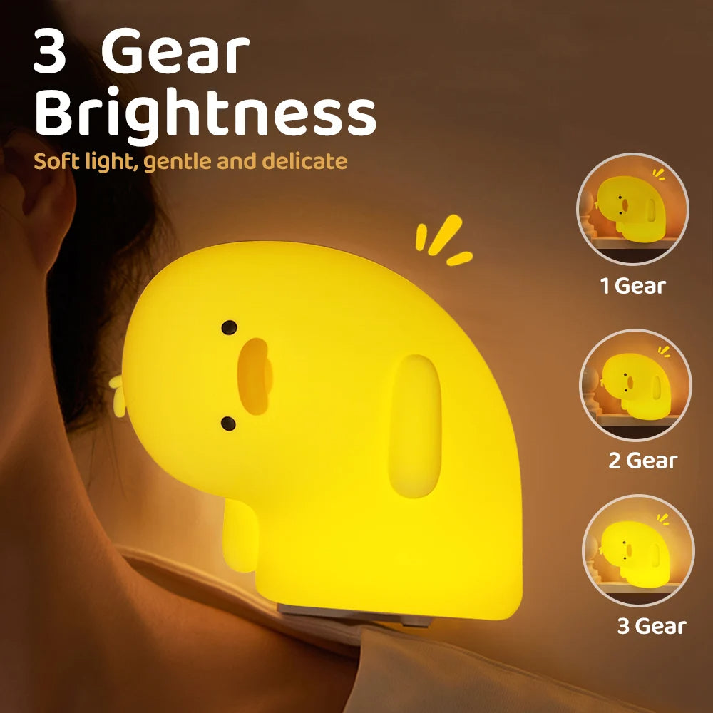 Duck LED Night Light – Cute Soft Lamp for Kids, Baby & Bedroom Decor