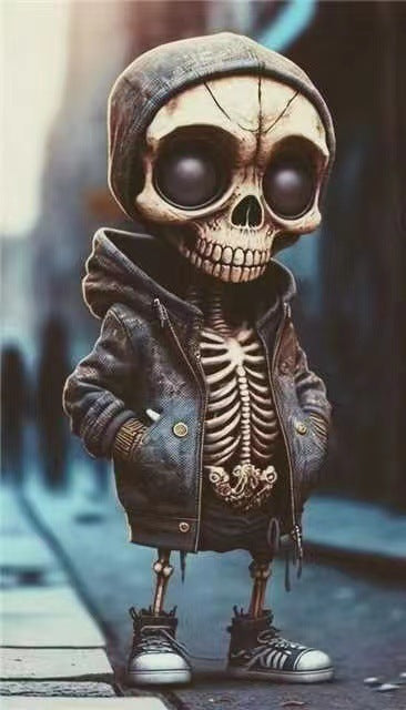 Spooky-Cute Skeleton Figurines for Halloween Fun