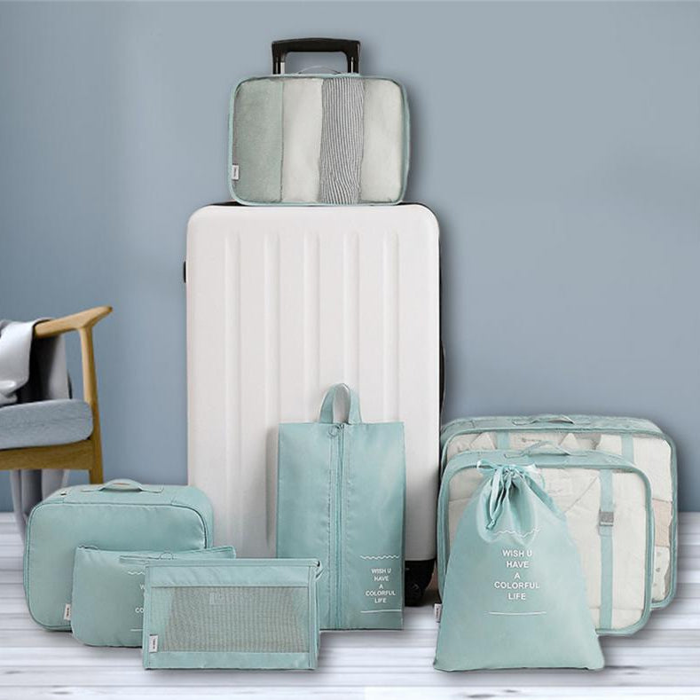 Travel Organizer Bag Set 8-Piece – Keep Clothes, Shoes & Underwear Neat