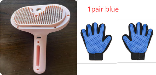 Self Cleaning Pet Grooming Brush with Mist Spray – Dog & Cat Hair Remover Comb
