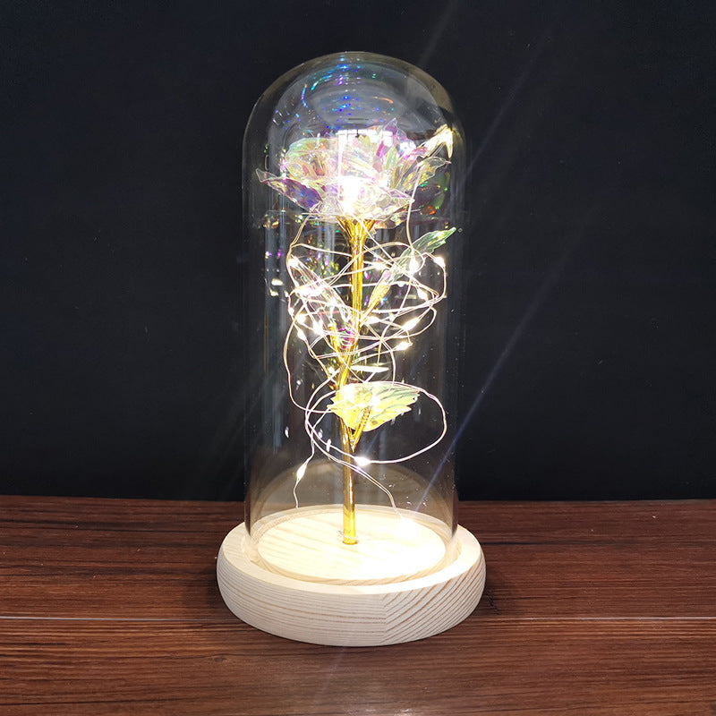 Enchanted Forever Rose LED Glass Dome – Christmas Romantic Holiday Decoration Gift