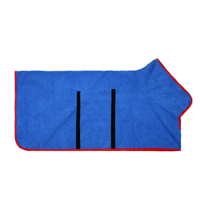 Pet Bath Drying Robe Wrap – Microfiber Absorbent Dog & Cat Towel Coat