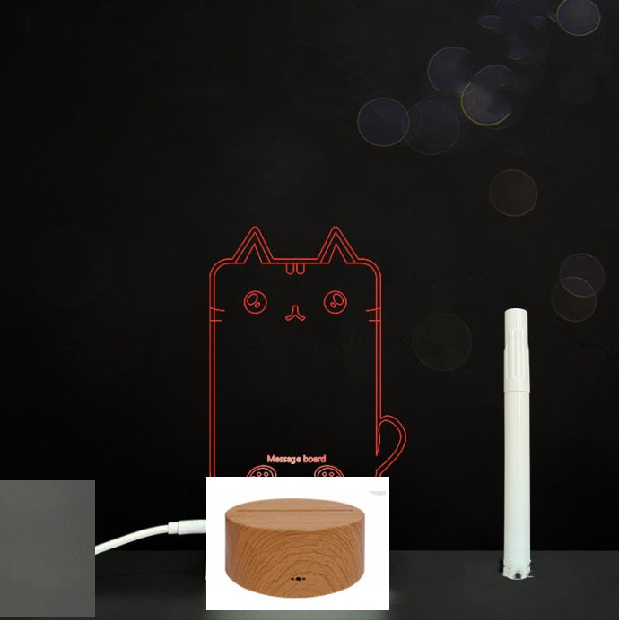 Glow Writing 3D Acrylic Board – LED Message Night Light for Notes, Reminders & Home Decor