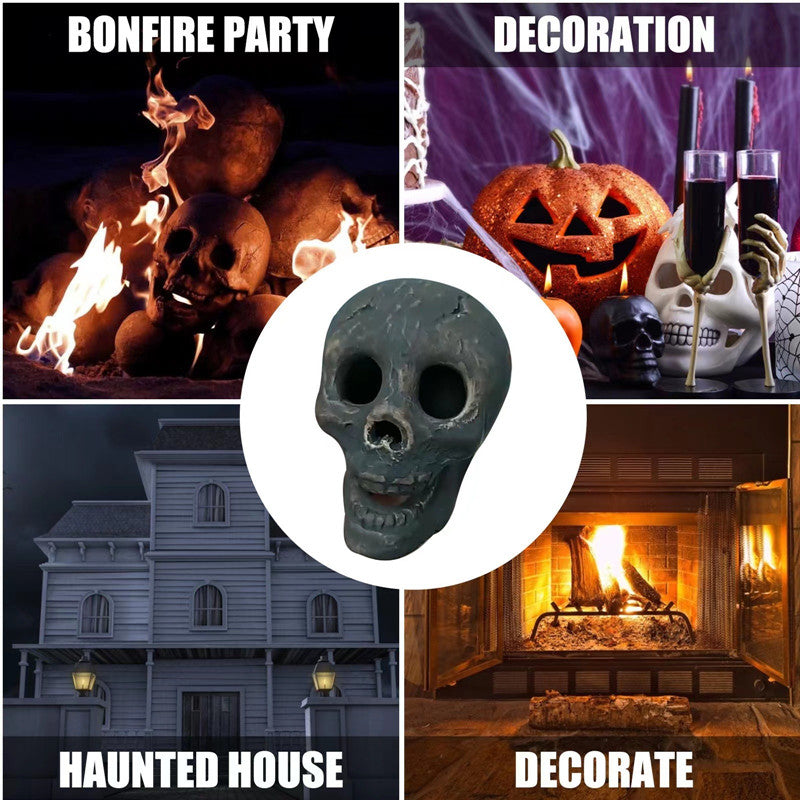 Skull Halloween Fire Pit Ornament – Outdoor BBQ Spooky Garden Decor