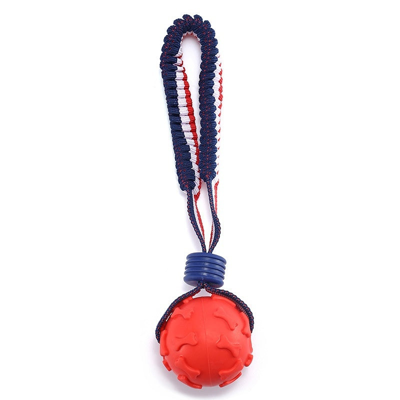 Interactive Dog Ball Toy – Rope Chew Toy for Puppy Teething, Training & Play