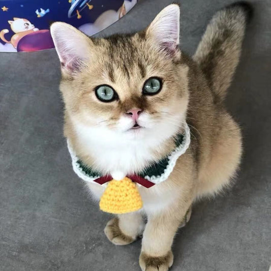 Christmas Pet Collar – Hand Woven Wool Collar for Dogs & Cats